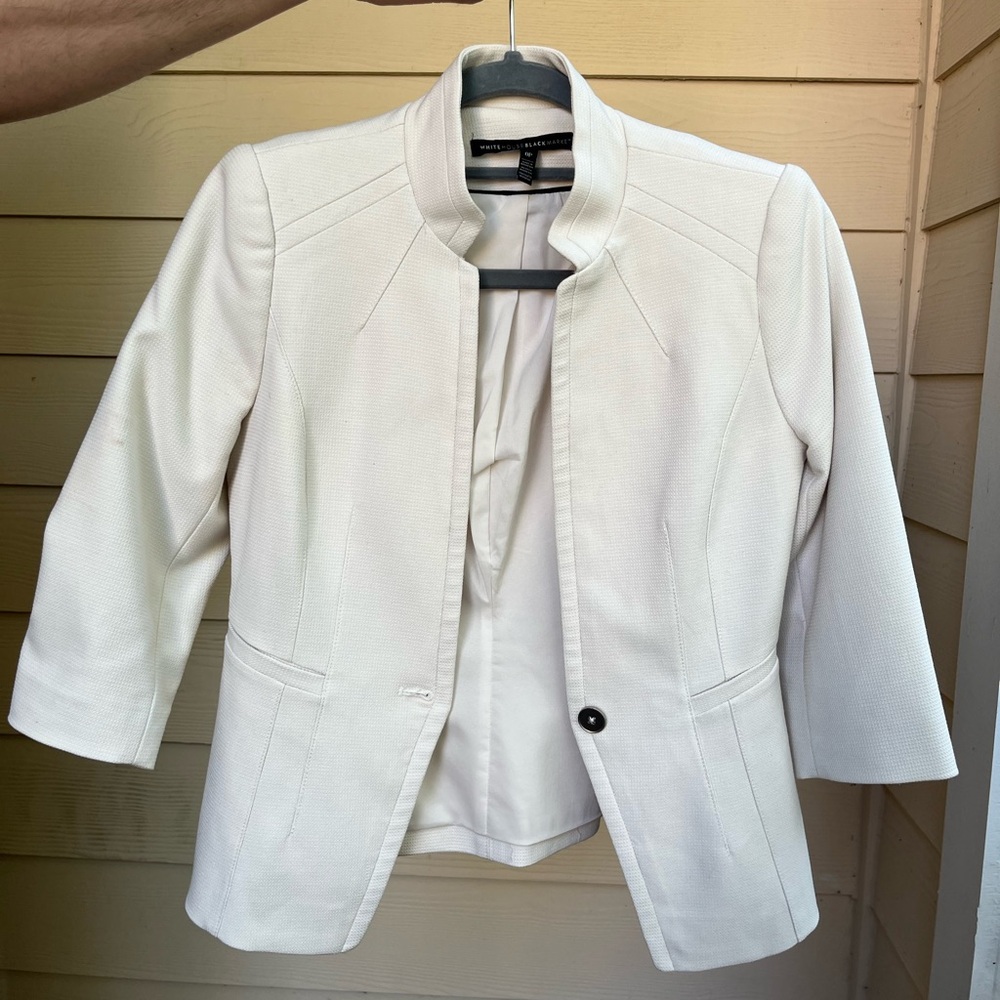 White House Black Market Cream Blazer
